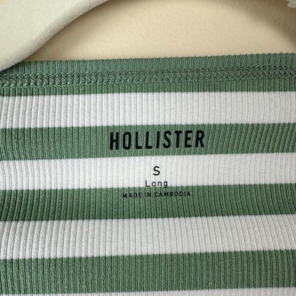 Hollister Ribbed Striped Scoop Neck Crop Top Womens S Retro Gilmore Y2K Preppy - Picture 2 of 7